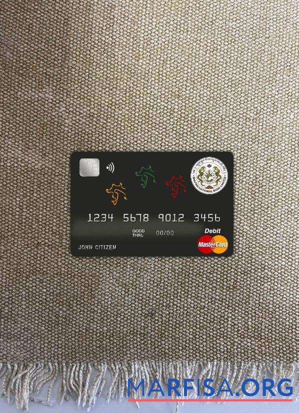 Printable Bhutan National bank Bhutan master card photolook front example